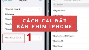 Cài đặt bàn phím iPhone