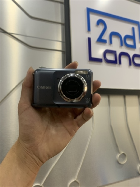 Máy ảnh Canon A800 - Màu Xanh - Ngoại hình 98% - Màn chấm pixel nhỏ - Kèm thẻ SD 2GB + Cáp kết nối + 2 Pin + 1 Bộ sạc