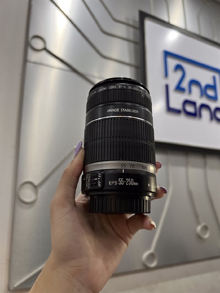 Lens Canon EFS 55-250mm - Màu Đen - Image Stabilizer - 1.1m/3.6ft 1:4-5.6 IS - Ngoại hình 98% - Viền gãy