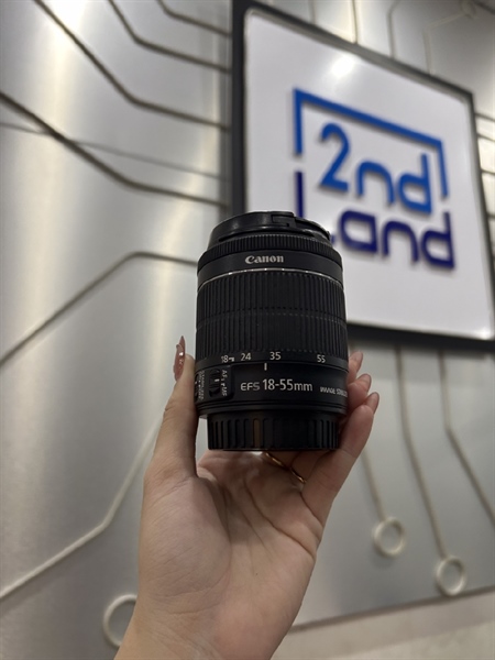 Lens Canon EFS 18-55mm - IMAGE STABILIZER - 1:3.5-5.6 IS STM - Macro 0.25m/0.8ft - Màu Đen - Ngoại hình 98%