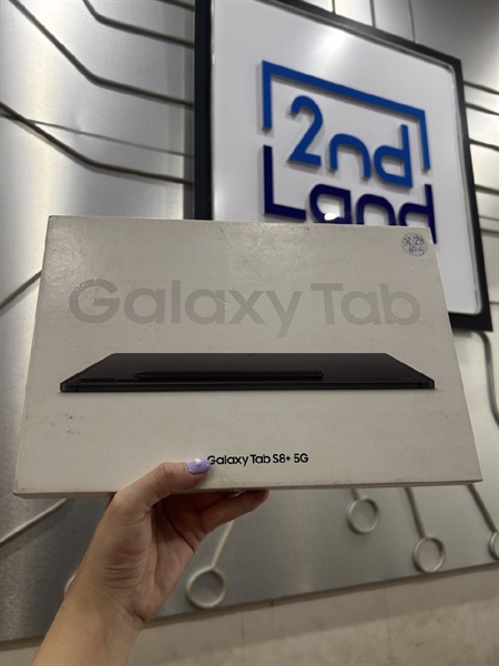 Máy tính bảng Samsung Tab S8 + - 5G - Ram 8/128GB - Màu Đen - Ngoại hình 97% - Màn ám viền - Fullbox + kèm pens - Còn BH 17/09/2024
