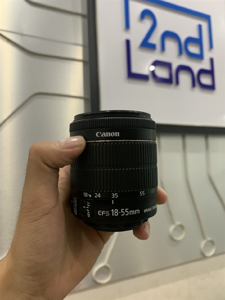 Lens Canon EFS 18-55mm - Màu Đen - Image Stabilizer - Macro 0.25m/0.8ft - 1:3.5-5.6 IS STM - Ngoại hình 97%