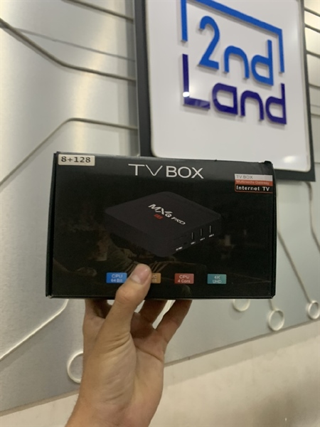 TV Box MBOX 4K - Màu Đen - Ngoại hình 99% - Fullbox + 1 Remote + HDMI + 1 dây nguồn + 1 dây AUX