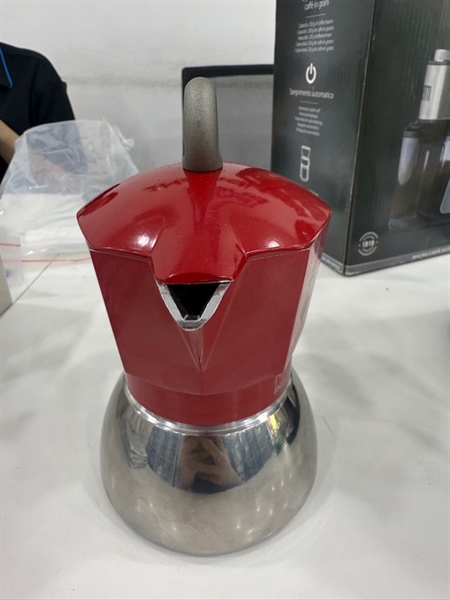 Ấm pha cà phê Bialetti Induction - Màu đỏ - Ngoại hình 98% - Box 1