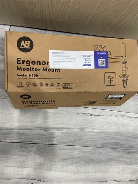 Arm màn hình Ergonomic Monitor Mount H100 - Màu đen - Ngoại hình: 98% - FullBox