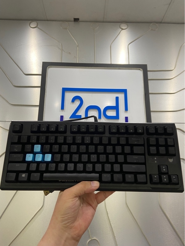 Bàn phím Acer Predator Aethon 301 TKL - 1 Mode Dây - Led RGB - Màu đen - Ngoại hình: 97.5% - Tróc nhẹ phím W,D - Body