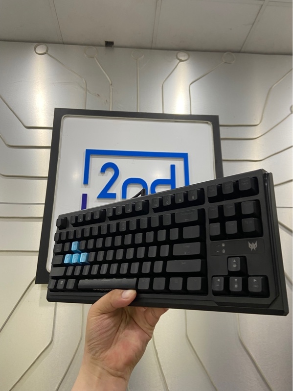 Bàn phím Acer Predator Aethon 301 TKL - 1 Mode Dây - Led RGB - Màu đen - Ngoại hình: 97.5% - Tróc nhẹ phím W,D - Body