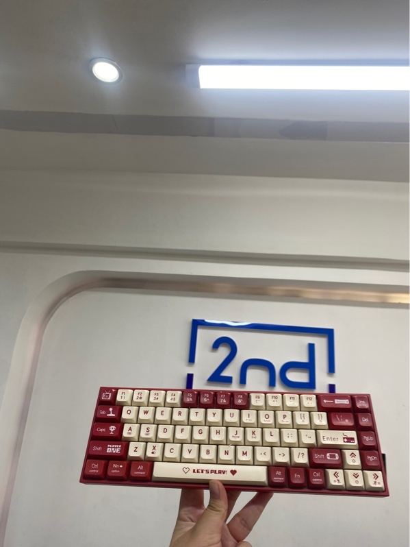 Bàn phím Ajazz Ak680 - 1 mode dây - Màu đỏ trắng - Ngoại hình 97.5% - Kèm box