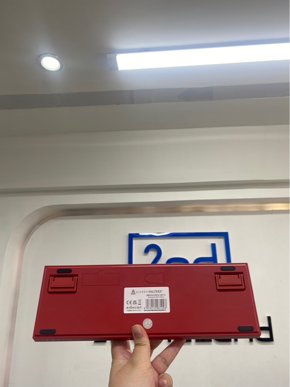 Bàn phím Ajazz Ak680 - 1 mode dây - Màu đỏ trắng - Ngoại hình 97.5% - Kèm box