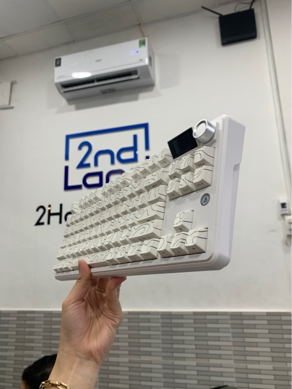 Bàn phím Ajazz AK870 V2 - 3 mod - Màu trắng - Ngoại hình: 98% - Fullbox