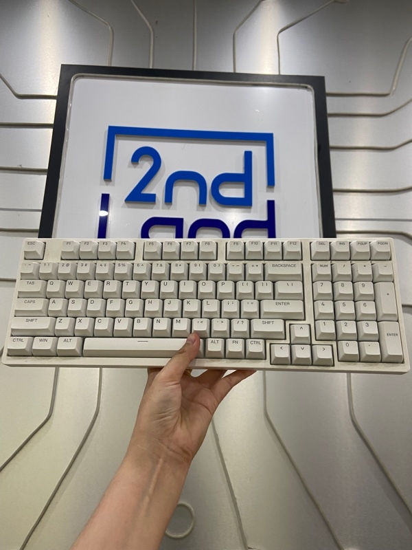 Bàn phím Akko 3098B Plus - Màu trắng - Ngoại hình: 97% - Kèm Box + dây + receiver