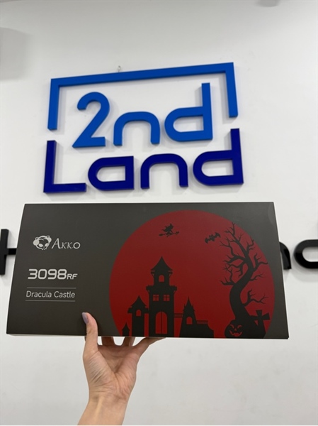 Bàn phím Akko 3098RF Dracula Castle - 3 mode - Switch Cream Yellow - Màu đen - Ngoại hình 98% - FullBox