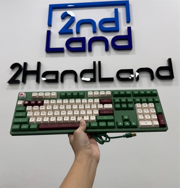 Bàn phím Akko 3108RF - 2 mode : dây , receiver - Fullsize - Màu xanh trắng nâu - Ngoại hình 97% - Kèm receiver + Dây + Túi