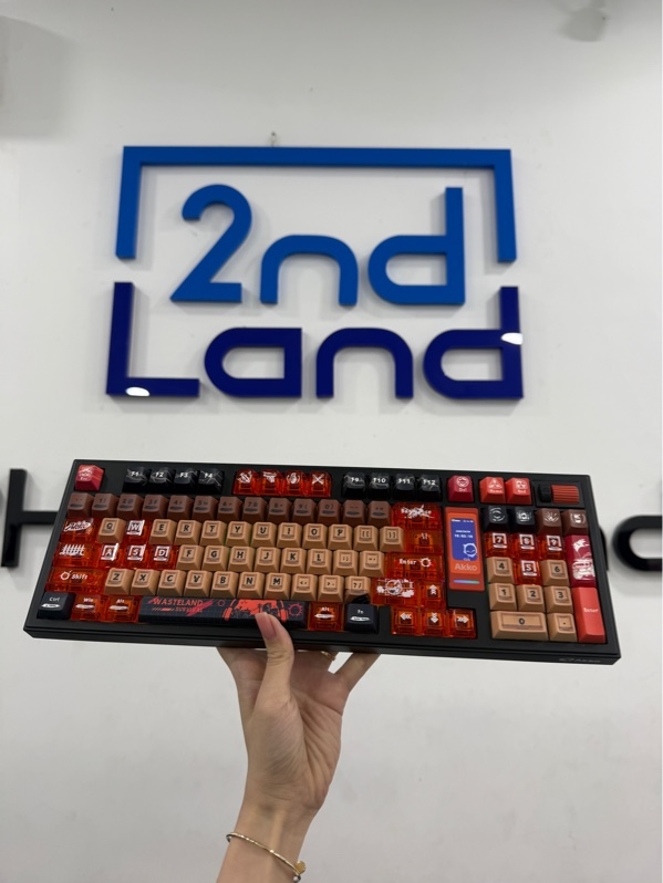 Bàn phím Akko 5098B Wasteland Surviva - 3 mode - Màu đen - Ngoại hình 97% - có hotswap , trầy, mòn nhẹ - Kèm key cap , receiver