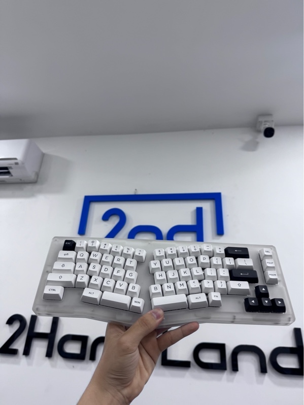 Bàn phím Akko ACR Pro Alice Plus - 1 mode dây - Màu trắng - Ngoại hình 97% - ố vàng - Kèm 1 dây kết nối
