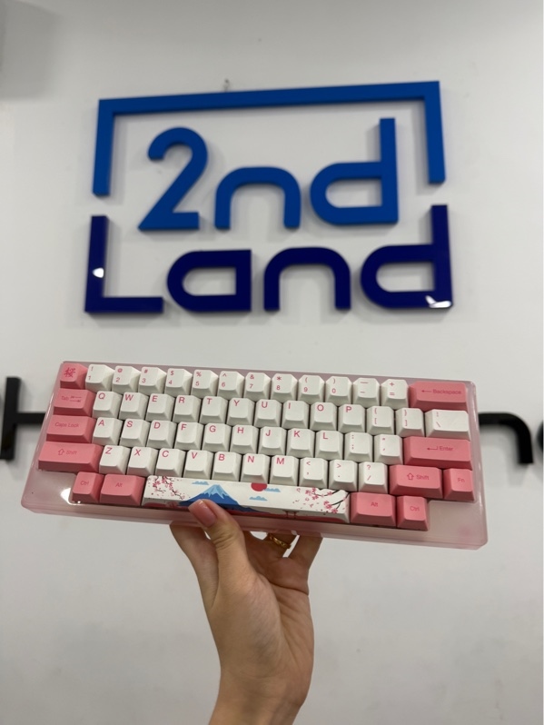 Bàn phím Akko ACR59 xuyên led - Màu hồng - Ngoại hình 97% - có hotswap, trầy nhẹ - Kèm Box , dây, keycap