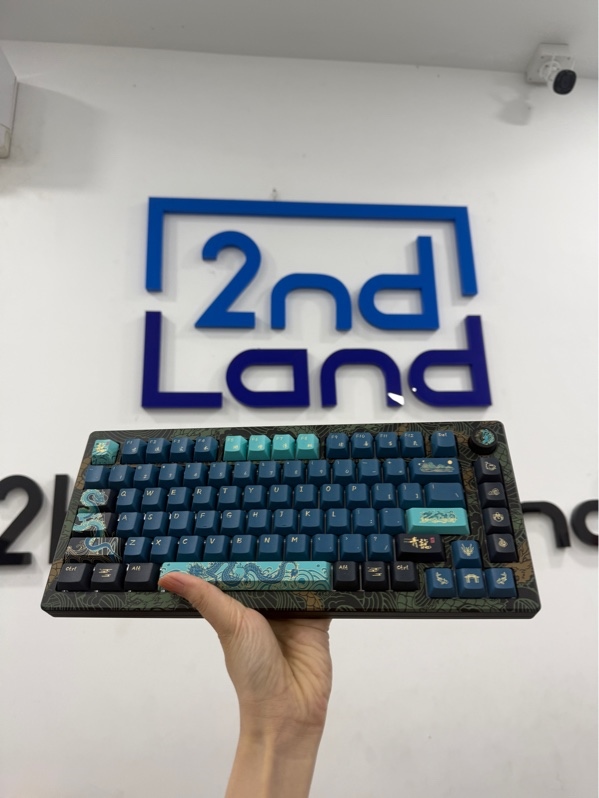 Bàn phím Akko Mod007S Year Of Dragon collection’s edition - Màu xanh - Ngoại hình 98% - Kèm Box , keycaps thay thế