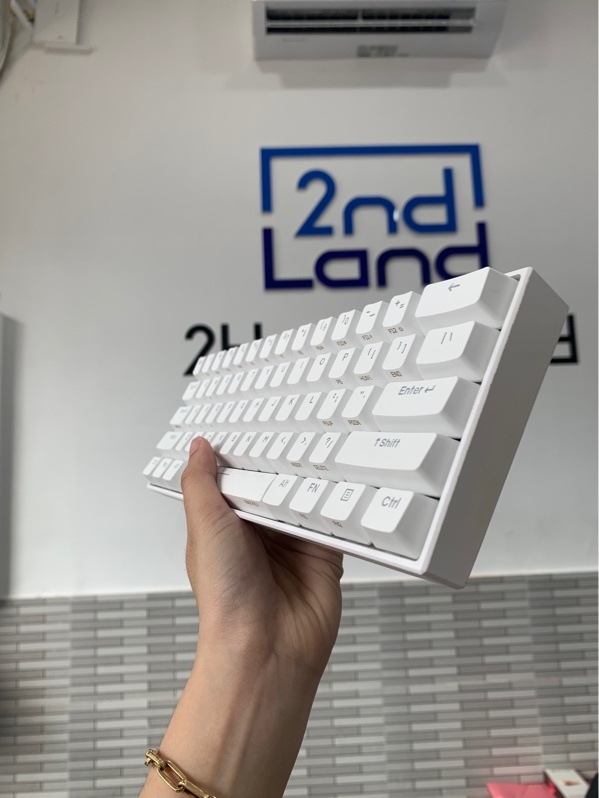 Bàn phím Anne pro 2 - 2 mode bluetooth + dây, trắng - Ngoại hình: 97% - Trầy + ố - Fullbox
