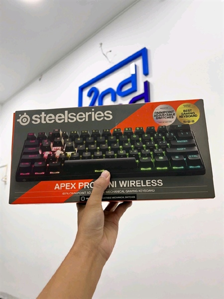 Bàn phím Apex Pro Mini Wireless 60% - 3 mode : bluetooth , usb , dây - Màu đen - Ngoại hình 98% - Fullbox 3