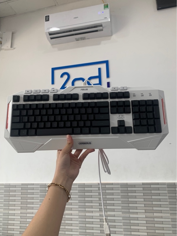 Bàn phím Asus cerberus arctic edition - Màu trắng - Openbox
