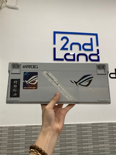 Bàn phím Asus ROG Azoth - 3 mode - Màu trắng - Ngoại hình: 98% - Fullbox 2