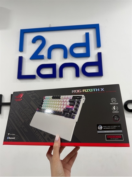 Bàn phím Asus Rog Azoth X - Model M704 - Màu trắng đen - Ngoại hình 98% - FullBox