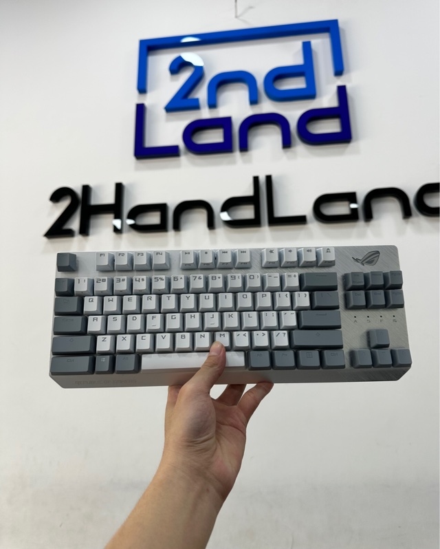 Bàn phím Asus ROG Strix Scope NX TKL moonlight white - 1 mode dây - Màu bạc - Ngoại hình 98% - Kèm box + Dây kết nối