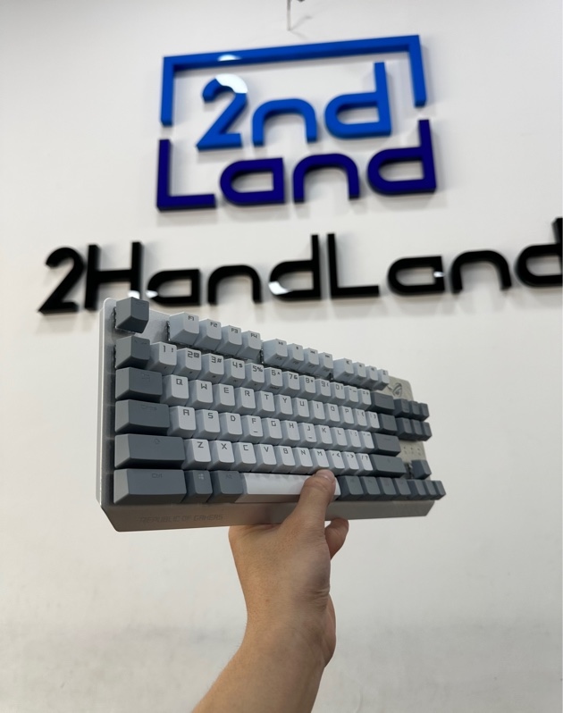 Bàn phím Asus ROG Strix Scope NX TKL moonlight white - 1 mode dây - Màu bạc - Ngoại hình 98% - Kèm box + Dây kết nối
