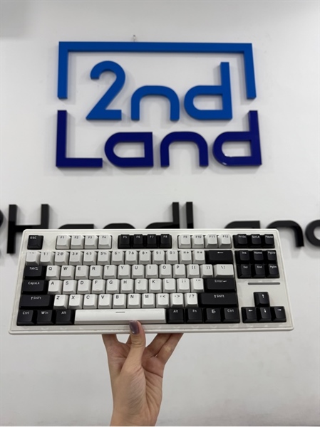Bàn phím Attack Shark M87 Customized Machine Keyboard - 3 mode - Màu trắng - Ngoại hình 97% - Phím ố - Kèm dây kết nối