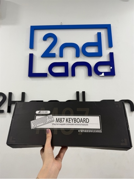 Bàn phím Attack Shark M87 RGB - 1 mode dây - Màu xám - Ngoại hình 97% - phím bấm bị lún , phím ộp ẹp - Kèm Box , dây kết nối