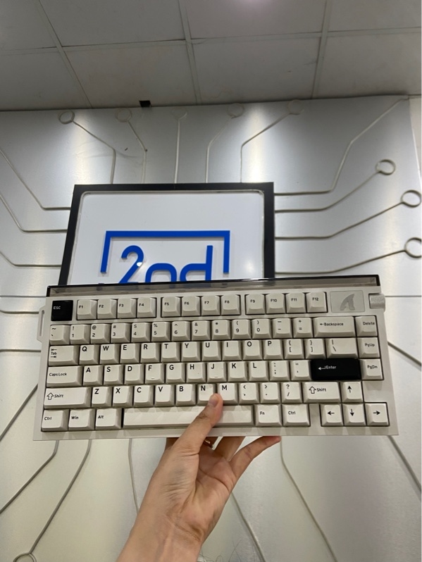 Bàn phím Attack Shark R85HE - Led RGB - Màu trắng - Ngoại hình: 97% - Kèm Box + dây kết nối