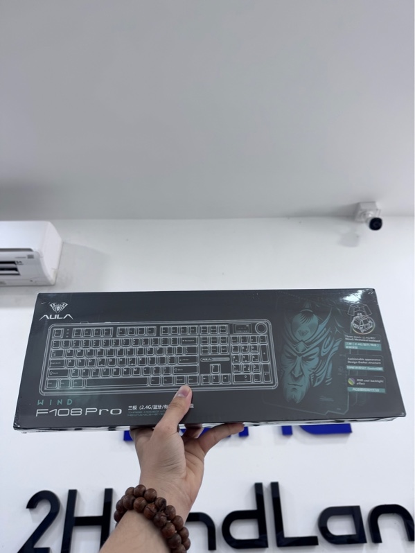 Bàn phím Aula F108 pro - 3 mode - Màu xanh - New open box