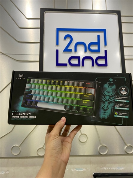 Bàn phím Aula F3261 - Màu đen xám - Ngoại hình: 98% - Kèm Box + Dây