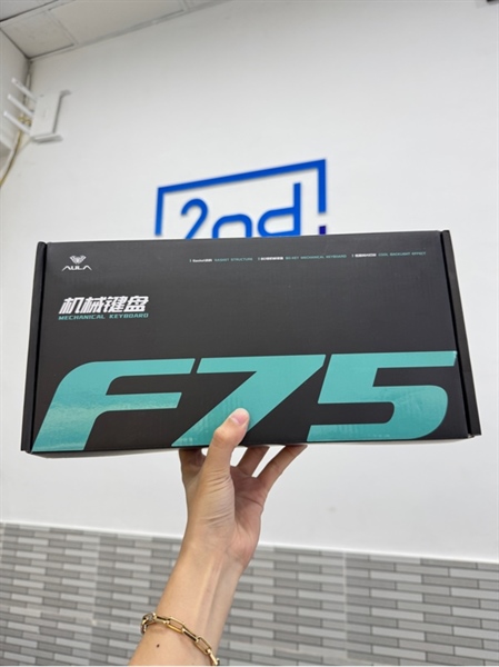 Bàn phím Aula F75 - 3 mode - Màu trắng - Ngoại hình 98% - Fullbox