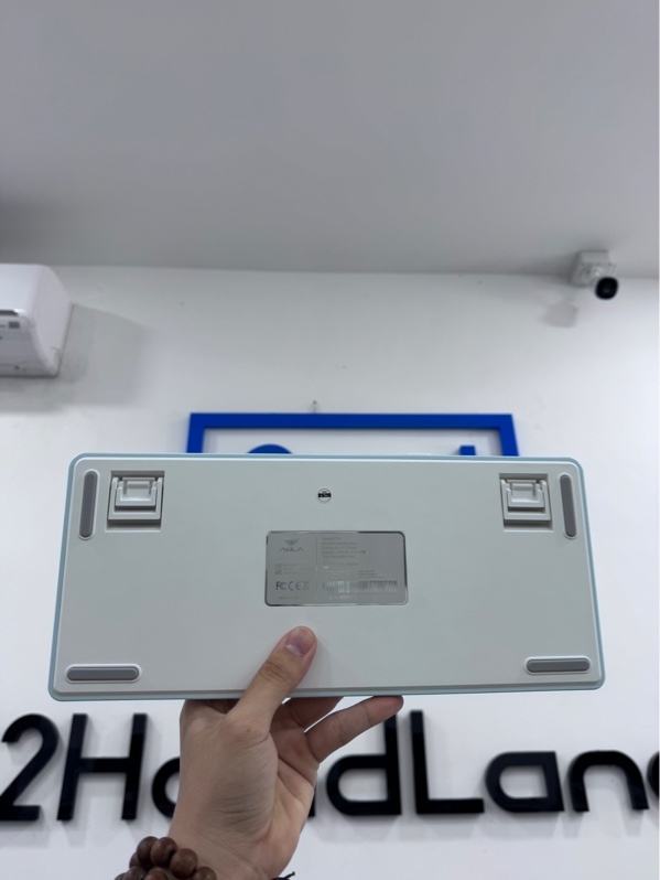 Bàn phím Aula F75 - 3 mode - Màu trắng xanh - Ngoại hình 99% - Fullbox - Còn BH đến 27/09/2028