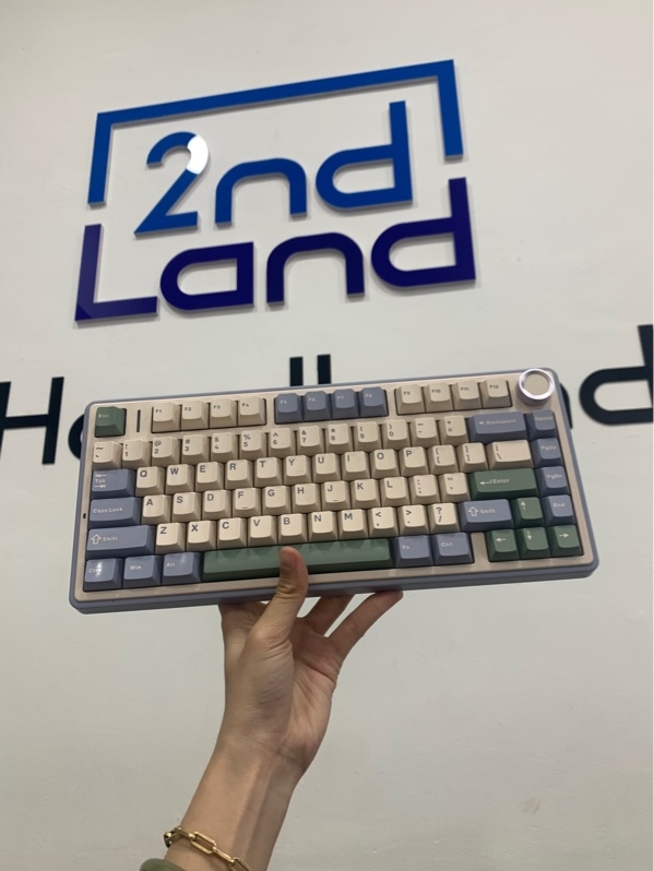 Bàn phím Aula F75 - 3 mode - Màu xanh - Ngoại hình: 97% - Fullbox