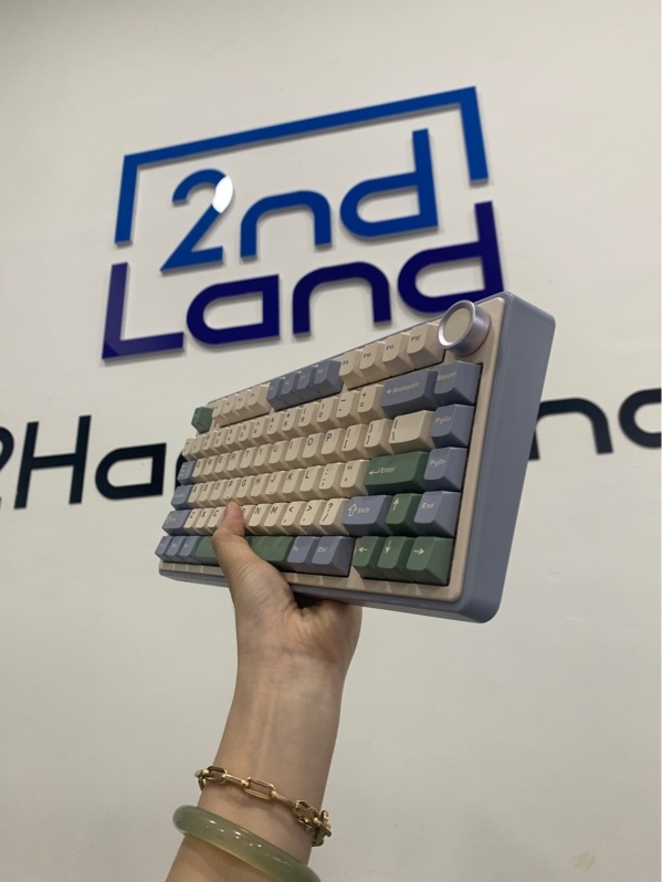 Bàn phím Aula F75 - 3 mode - Màu xanh - Ngoại hình: 97% - Fullbox