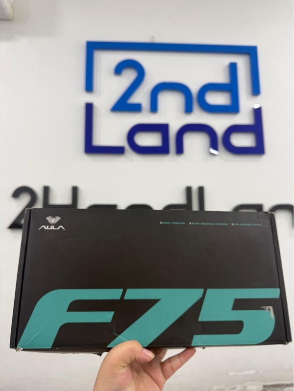 Bàn phím Aula F75 - Màu trắng - Ngoại hình 97% - đã thay keycaps - Kèm Box , 1 receiver