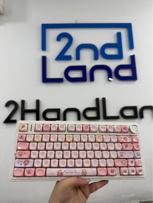 Bàn phím Aula F75 - Màu trắng - Ngoại hình 97% - đã thay keycaps - Kèm Box , 1 receiver