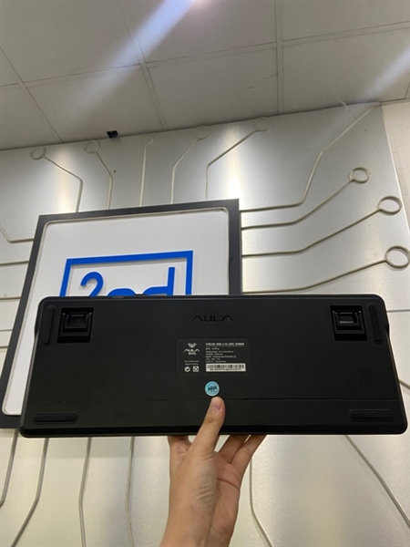 Bàn phím Aula F87 Pro - 3 Mode - Grey Wood V4 Switch - Key Puller - Màu đen - Ngoại hình: 98% - Kèm dây + receiver 1