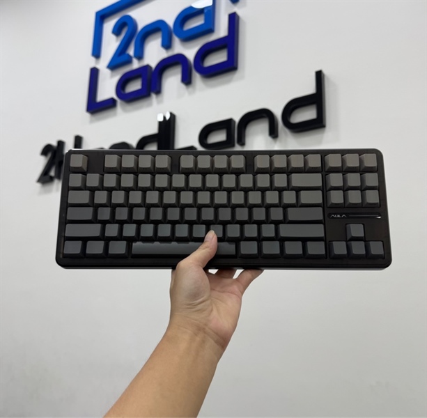 Bàn phím Aula F87 Pro Gradient Black - 3 mode : dây , bluetooth , reciver - Màu xám - Ngoại hình 97% - Body