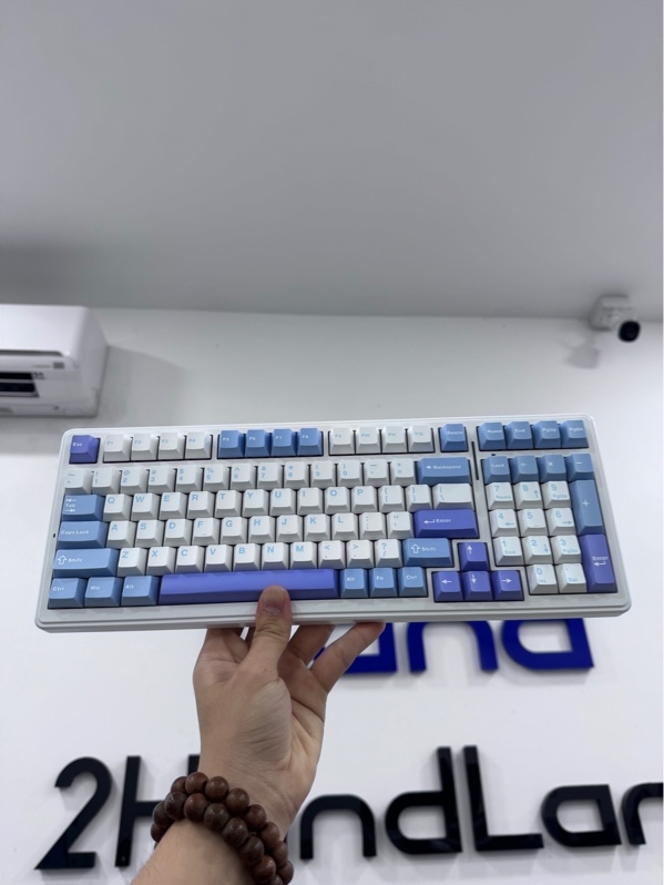 Bàn phím Aula Mechanical Keyboard F99 - 3 mode - Màu trắng xanh - Ngoại hình 99% - New open box