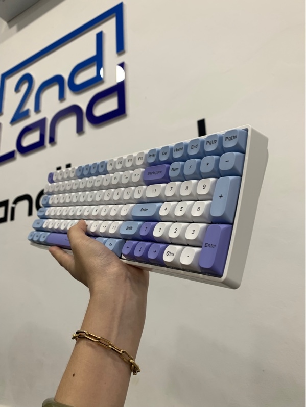 Bàn phím Aula S100 Pro - 3 mode - Màu xanh dương trắng tím - Ngoại hình: 98% - Fullbox