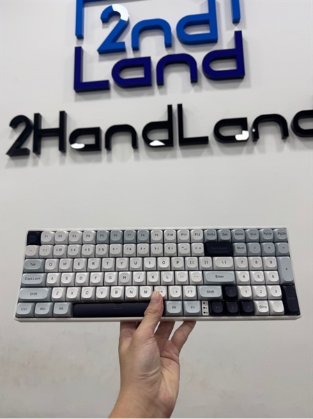 Bàn phím AULA S100 PRO - 3mode - Màu xanh trắng - Ngoại hình 97% - Kèm box + Reciver + Dây kết nối