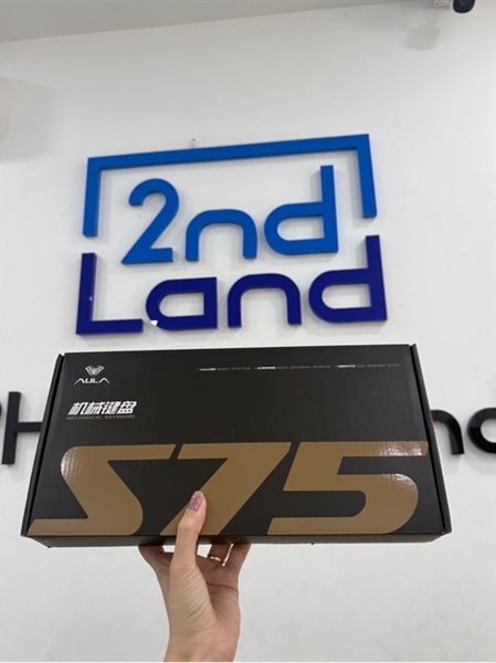 Bàn phím Aula S75 pro - 3 mode - Màu hồng đen - Ngoại hình 98% - Kèm box , dây kết nối , receiver