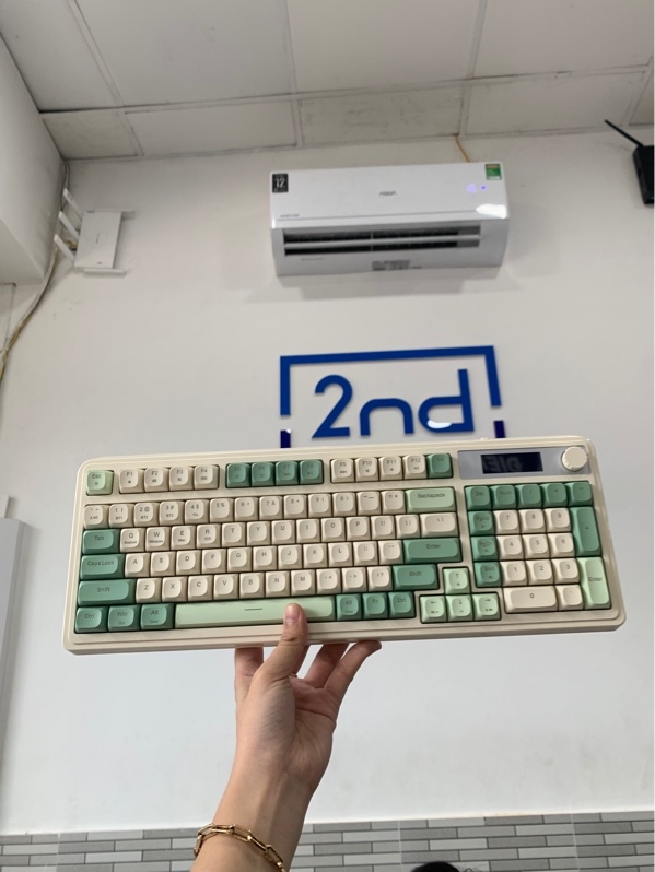 Bàn phím Aula S99 Pro - 3mode - Màu xanh lá - Ngoại hình: 98% - Box