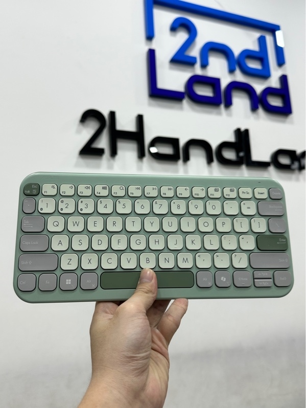 Bàn phím bluetooth Asus Marshmallow keyboard KW100 - 1 mode : Bluetooth - Màu xanh - Ngoại hình 99%- Fullbox