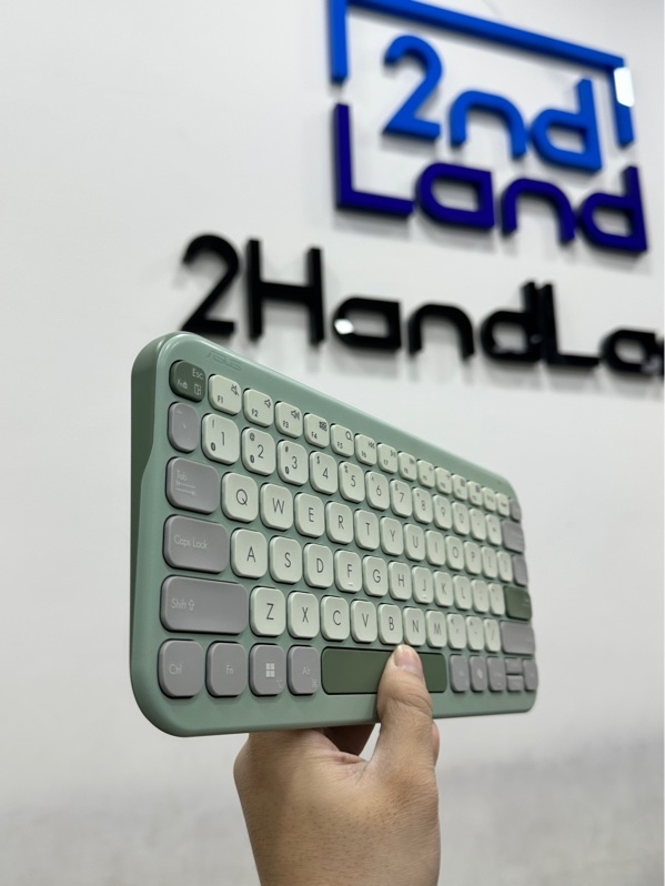 Bàn phím bluetooth Asus Marshmallow keyboard KW100 - 1 mode : Bluetooth - Màu xanh - Ngoại hình 99%- Fullbox