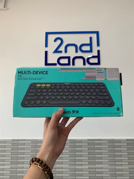 Bàn phím bluetooth Logitech K380 - Màu xám - Ngoại hình: 98% - Box + túi 3