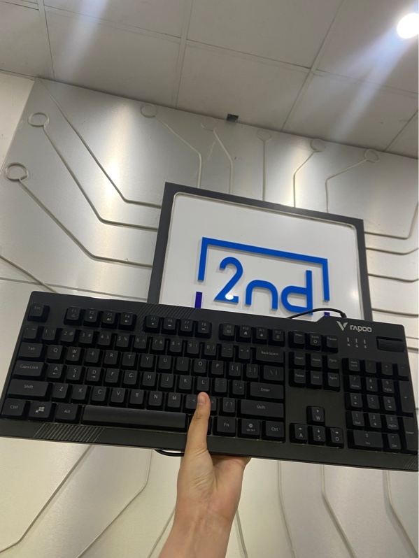 Bàn phím chơi game có dây Rapoo V50S - 1 mode kết nối dây - Màu đen - Ngoại hình: 97% - Kèm Box